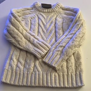 White/Cream Cable Toddler sweater